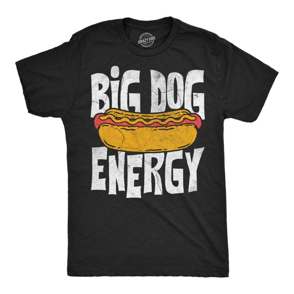 Mens Funny T Shirts Big Dog Energy Sarcastic Cookout Tee For Men